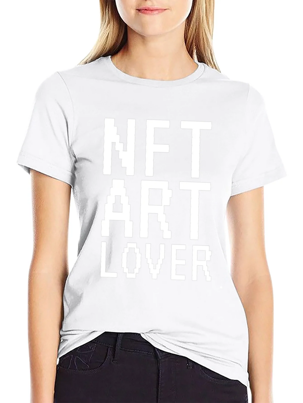 NFT Art Lover T-Shirt Black Pixelated Design product image 2