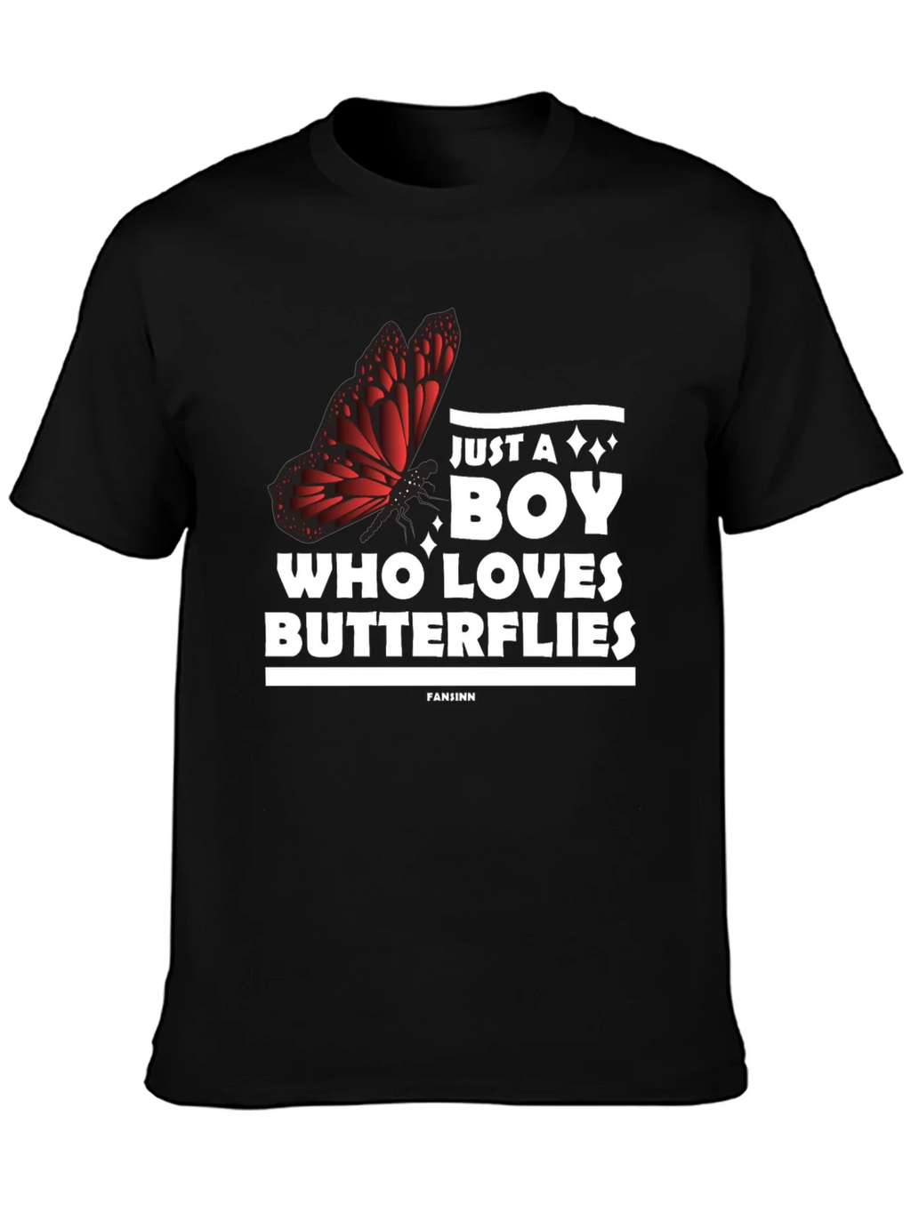 Boy Who Loves Butterflies Graphic Tee product image 3