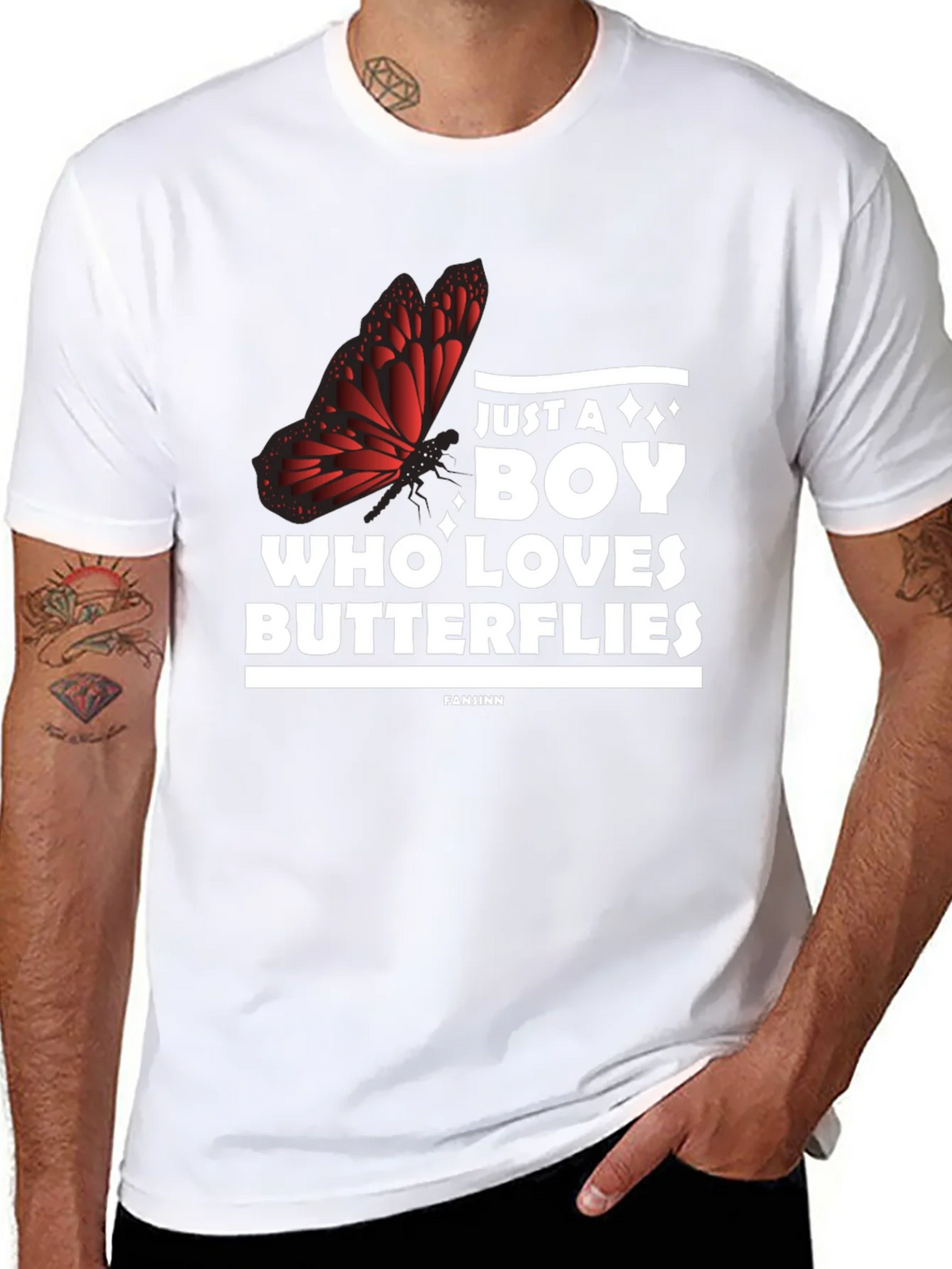 Boy Who Loves Butterflies Graphic Tee product image 6