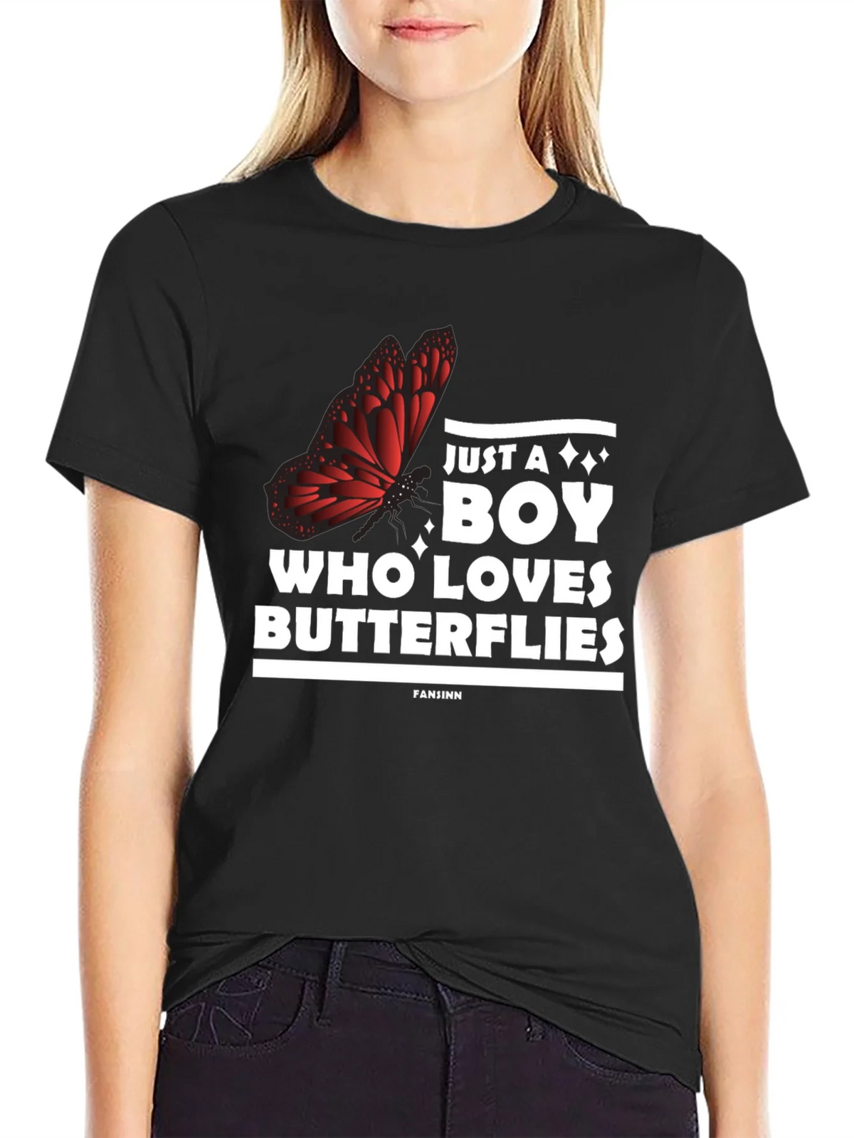 Boy Who Loves Butterflies Graphic Tee product image 2