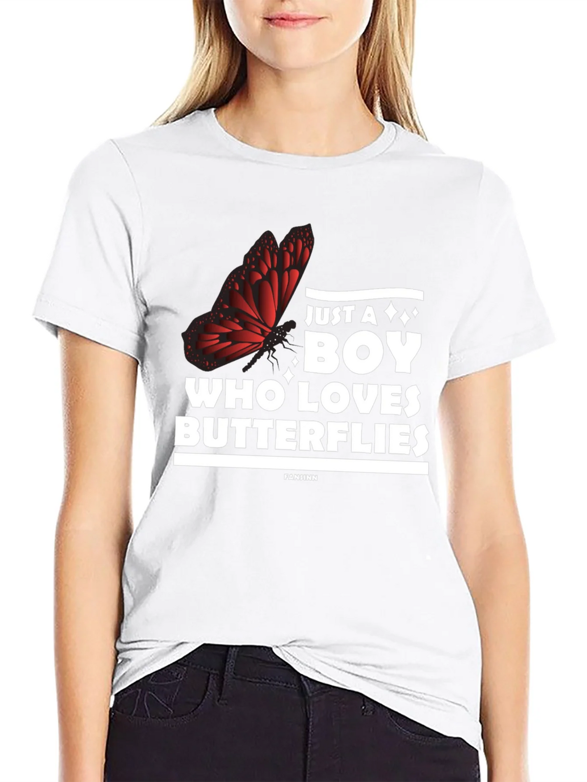 Boy Who Loves Butterflies Graphic Tee product image 7