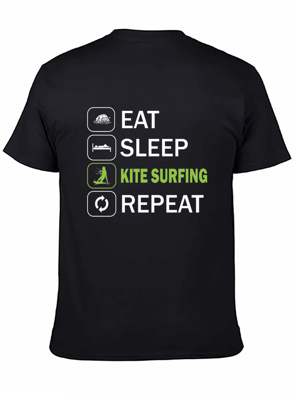 Eat Sleep Kite Surfing Repeat Graphic Tee product image 3
