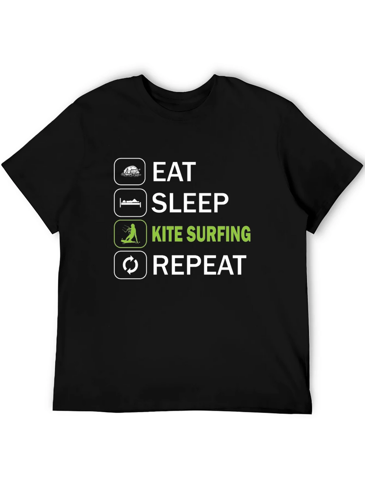 Eat Sleep Kite Surfing Repeat Graphic Tee product image 4