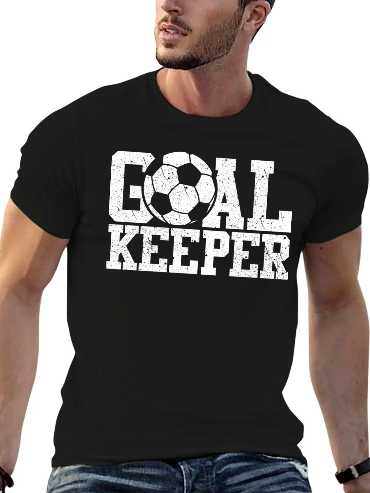 Goal Keeper Soccer T-Shirt - Distressed Graphic Tee product image 3
