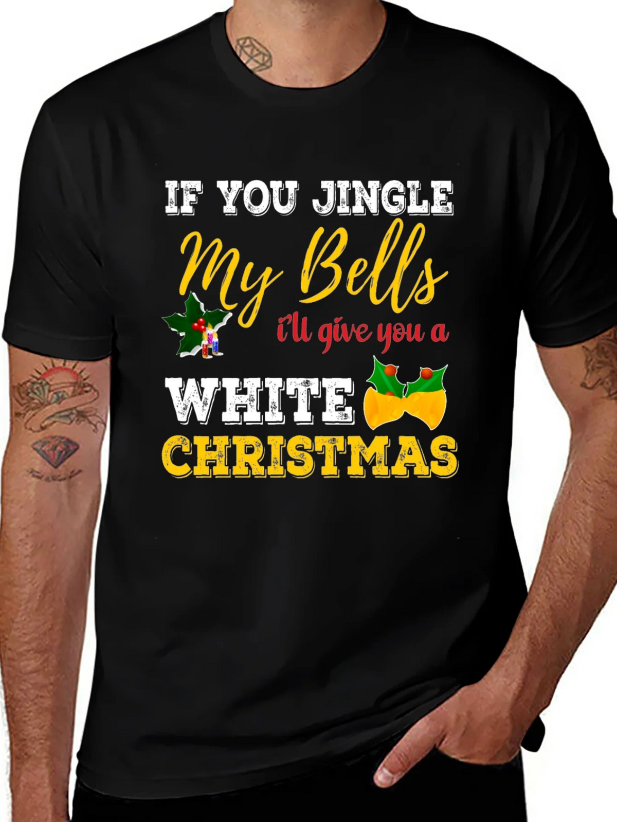 Jingle My Bells Adult Humor Christmas Graphic Tee product image 1