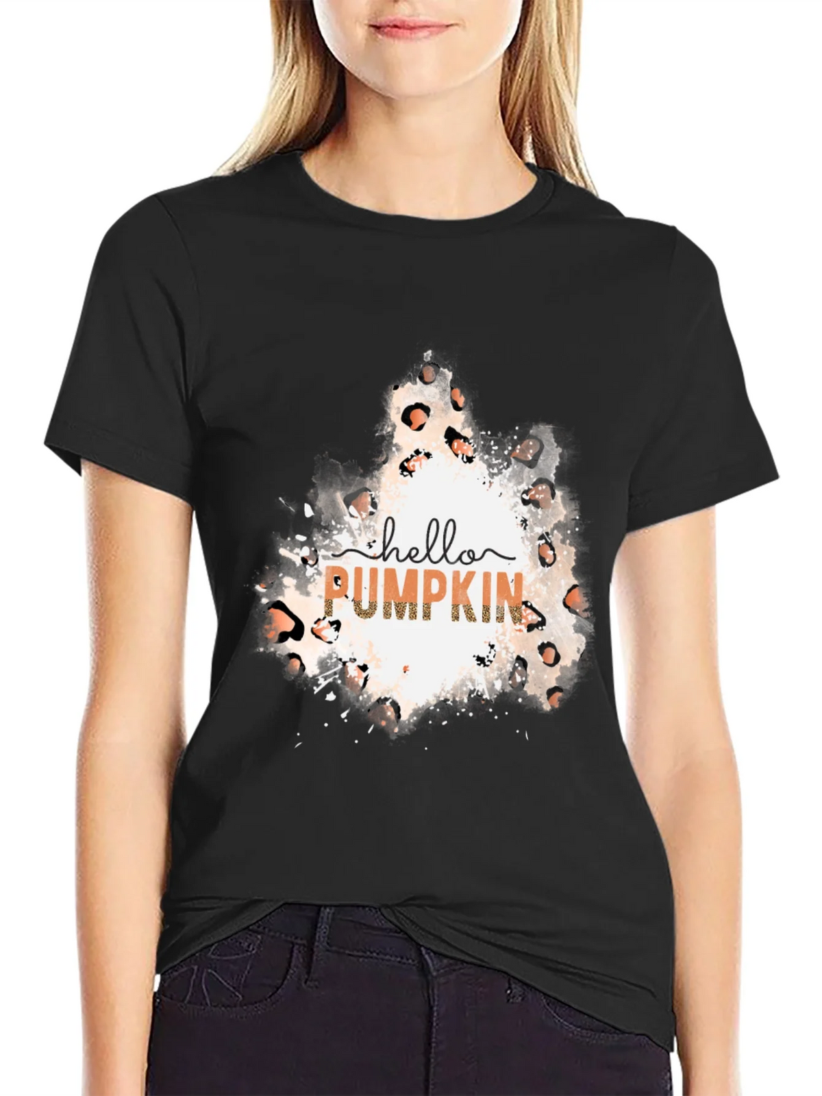 Hello Pumpkin Leopard Print Tee product image 2
