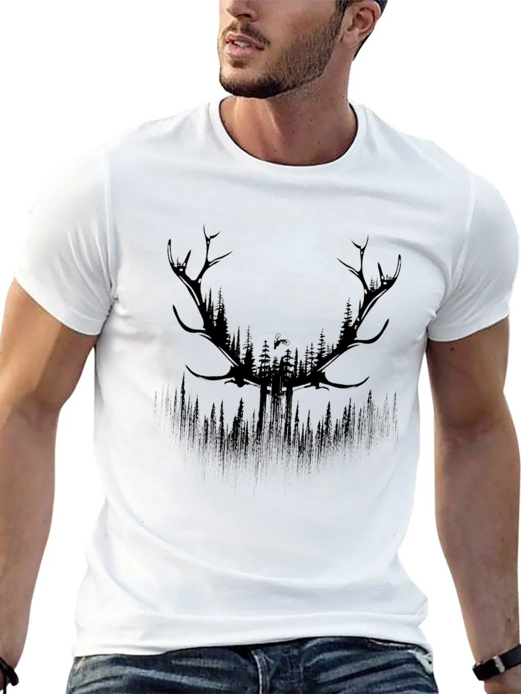 Antler Forest Graphic Tee - Mens Black T-Shirt product image 12