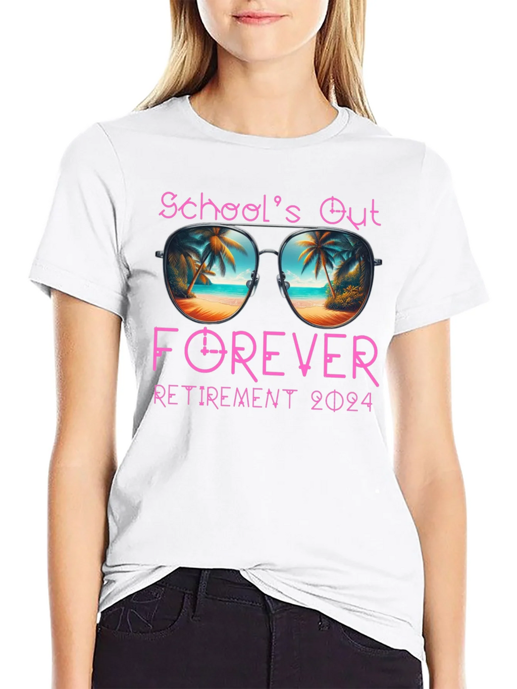 Schools Out Forever Retirement 2024 T-Shirt product image 7
