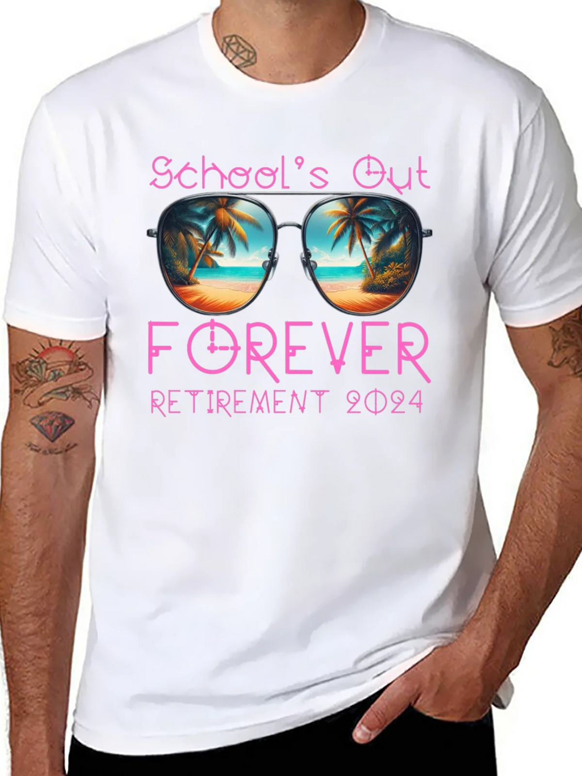 Schools Out Forever Retirement 2024 T-Shirt product image 6