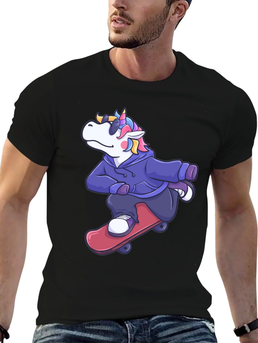 Skateboarding Unicorn Graphic Tee - Cool & Fun! product image 6