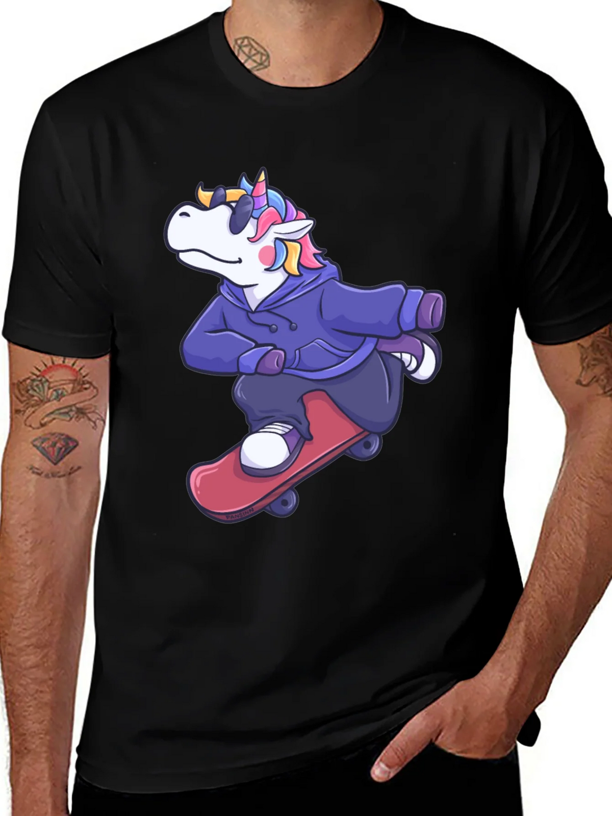 Skateboarding Unicorn Graphic Tee - Cool & Fun! product image 1