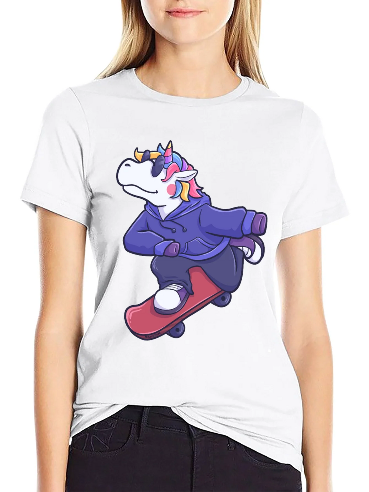 Skateboarding Unicorn Graphic Tee - Cool & Fun! product image 8