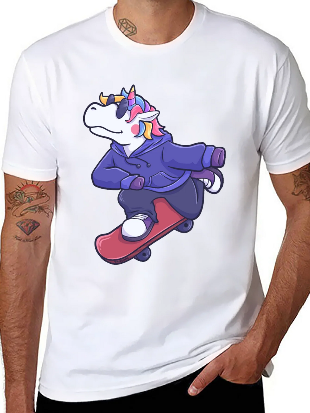 Skateboarding Unicorn Graphic Tee - Cool & Fun! product image 7