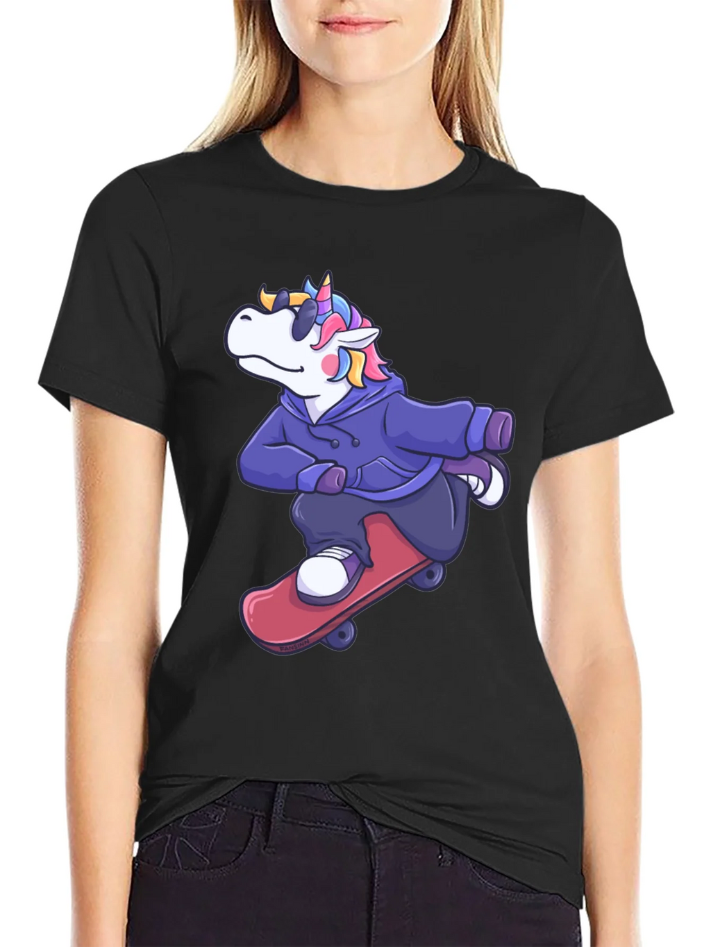 Skateboarding Unicorn Graphic Tee - Cool & Fun! product image 2