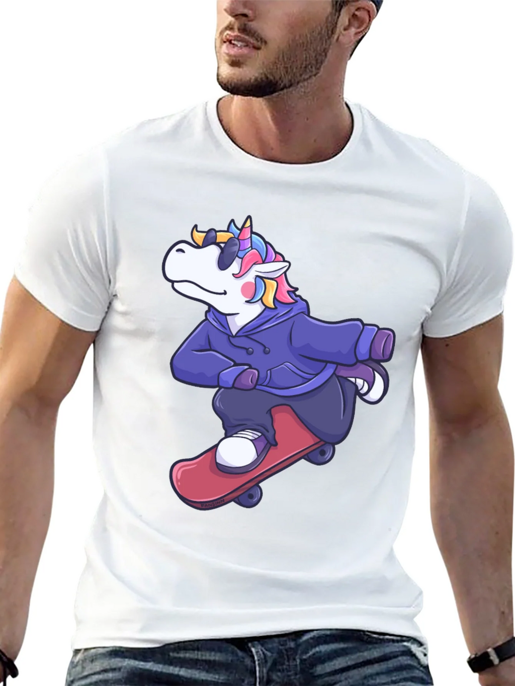 Skateboarding Unicorn Graphic Tee - Cool & Fun! product image 12