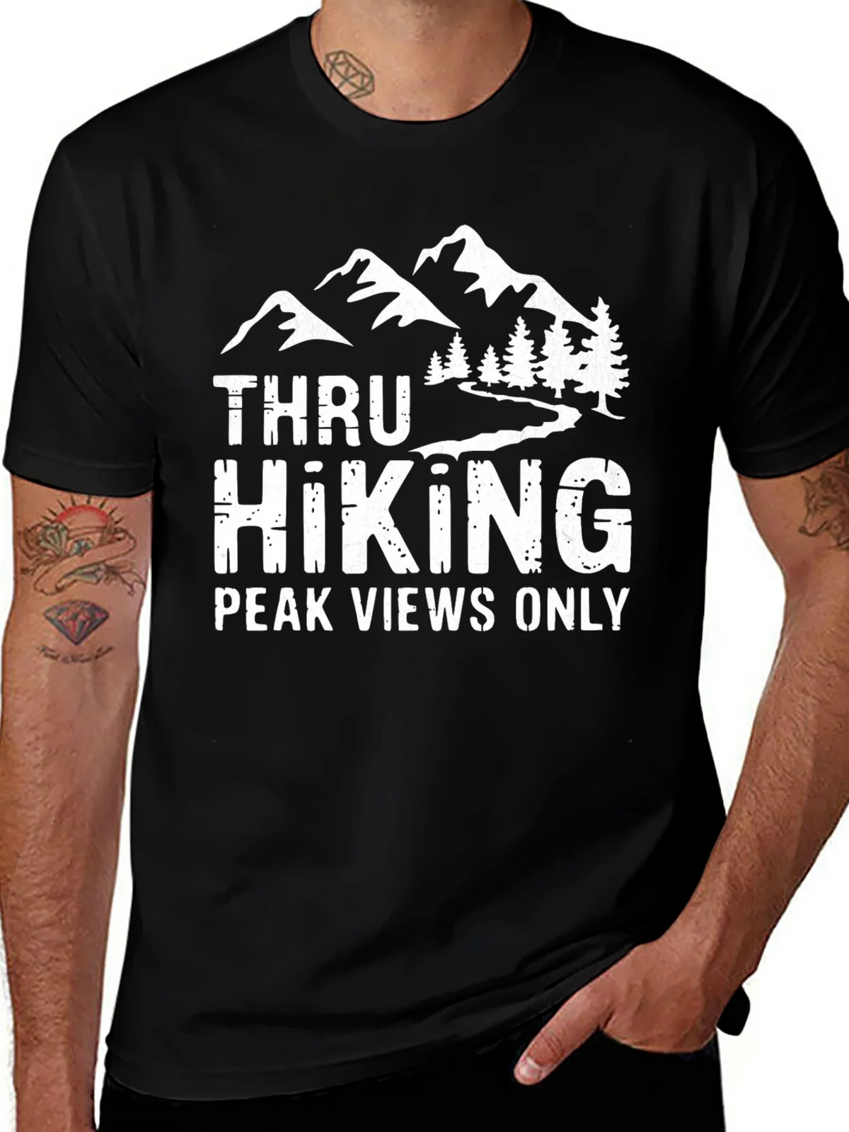 Thru Hiking Peak Views Only Tee product image 1