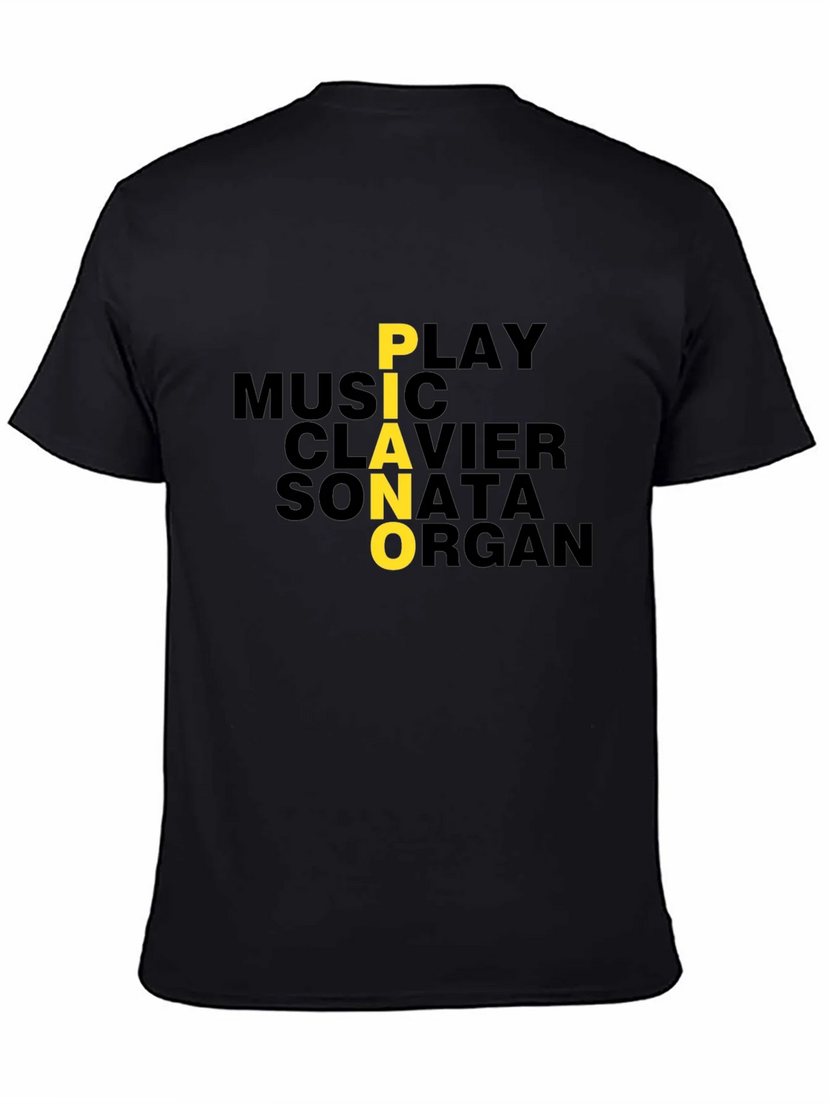 Piano Music Lover Graphic Tee - Black product image 3