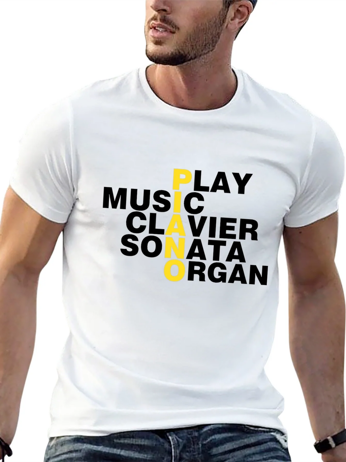 Piano Music Lover Graphic Tee - Black product image 8
