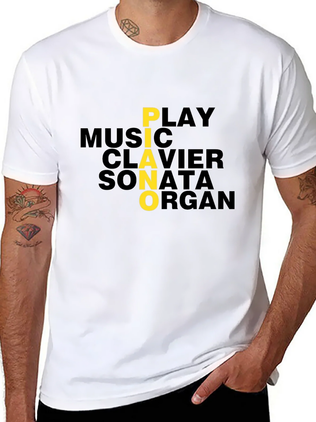 Piano Music Lover Graphic Tee - Black product image 5