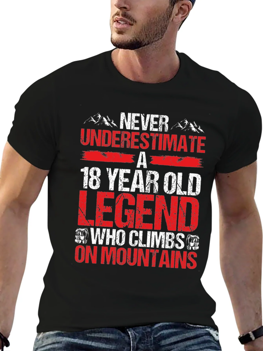 18 Year Old Legend Who Climbs On Mountains T-Shirt product image 6