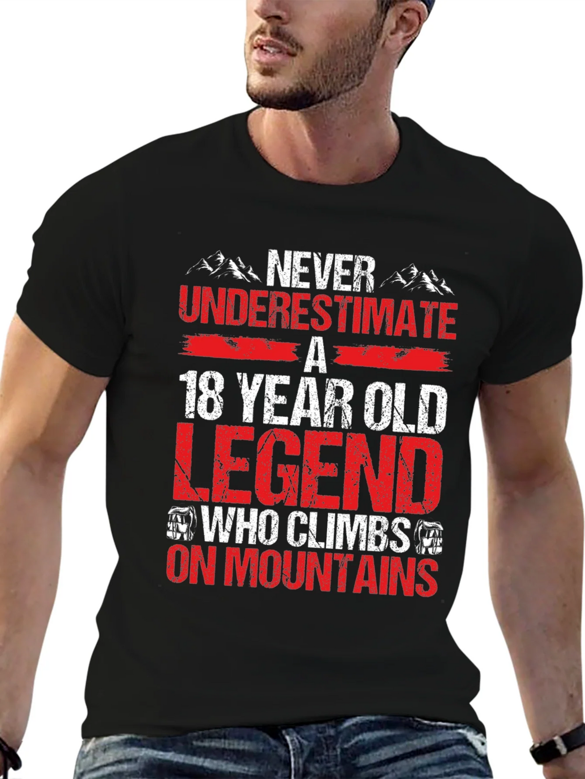 18 Year Old Legend Who Climbs On Mountains T-Shirt product image 6
