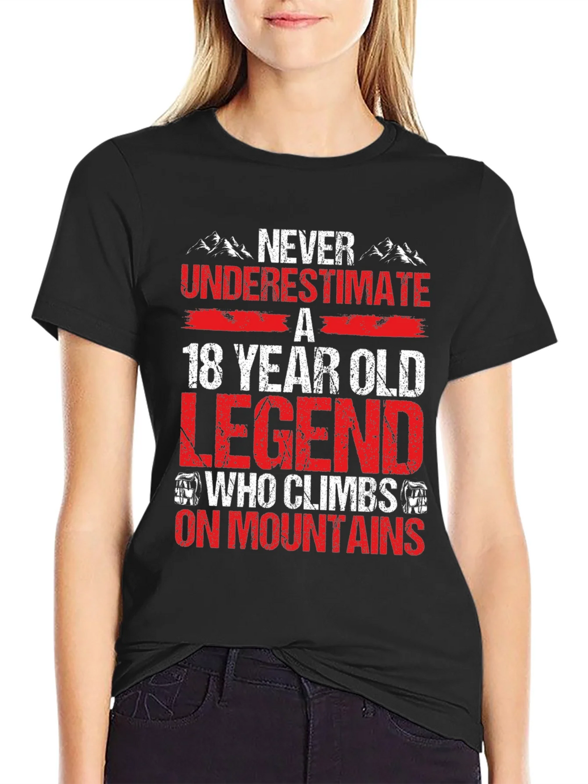 18 Year Old Legend Who Climbs On Mountains T-Shirt product image 2