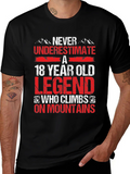 18 Year Old Legend Who Climbs On Mountains T-Shirt product image 1