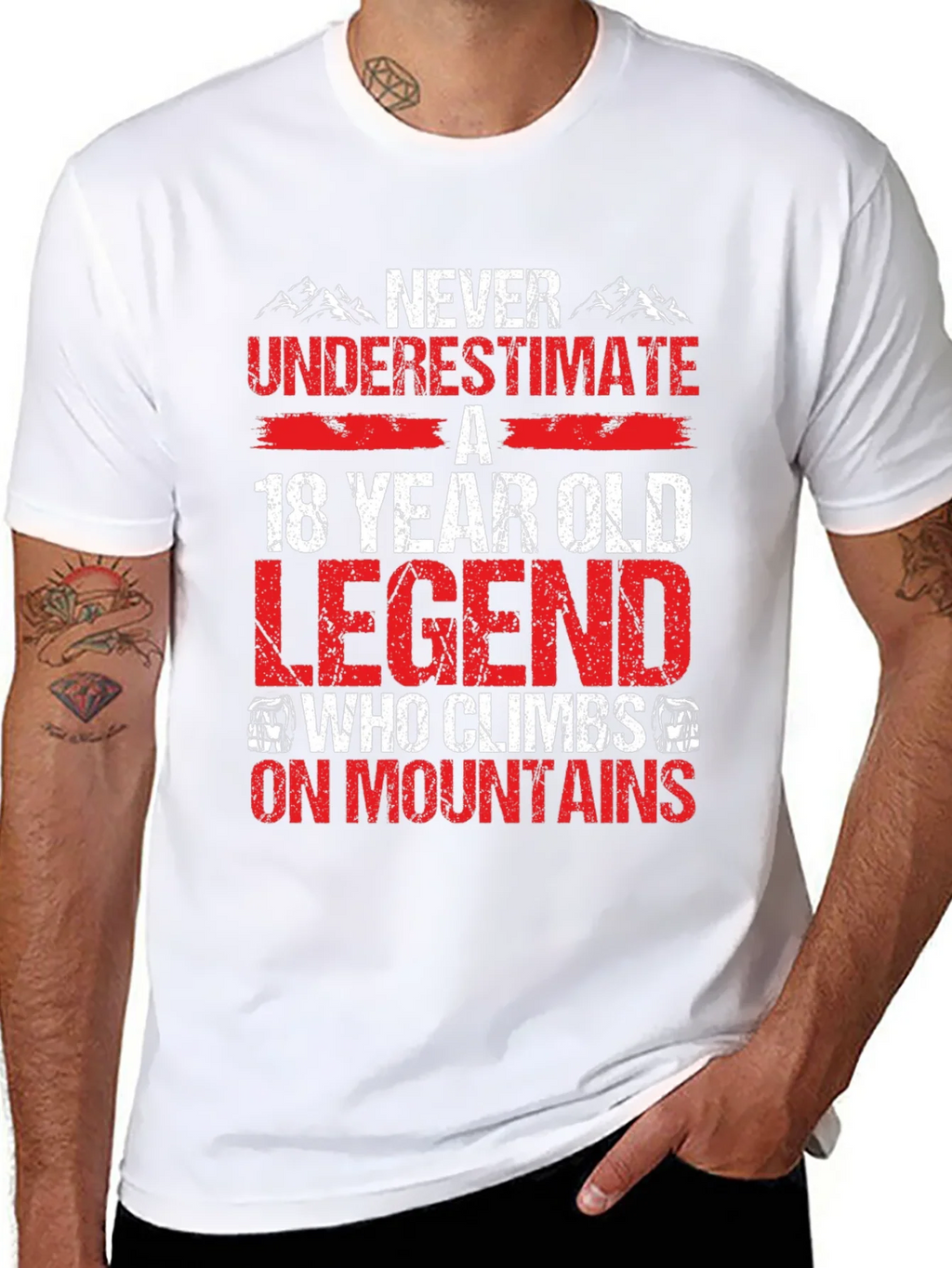 18 Year Old Legend Who Climbs On Mountains T-Shirt product image 7