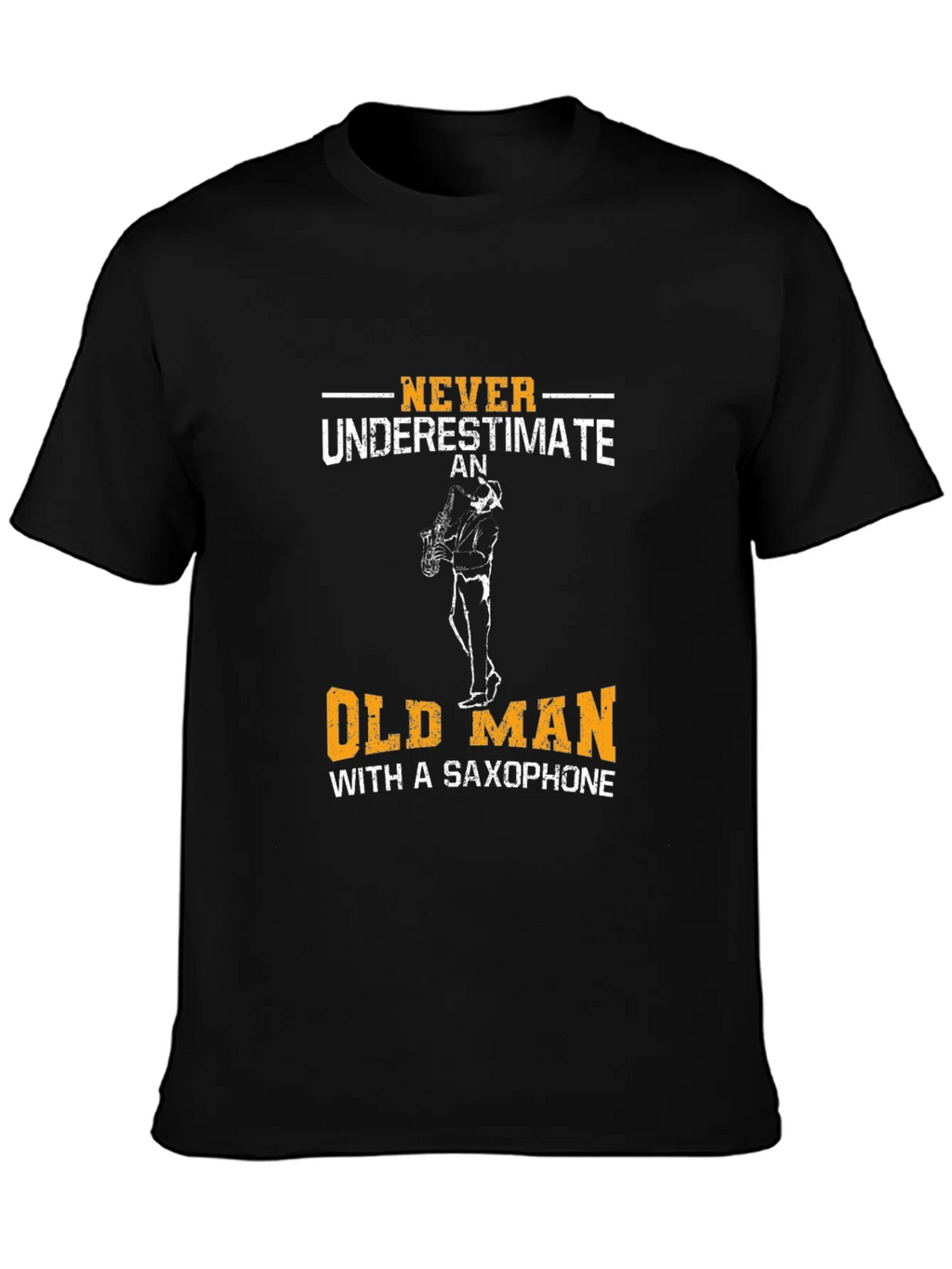 Never Underestimate Old Man with Saxophone T-Shirt product image 3