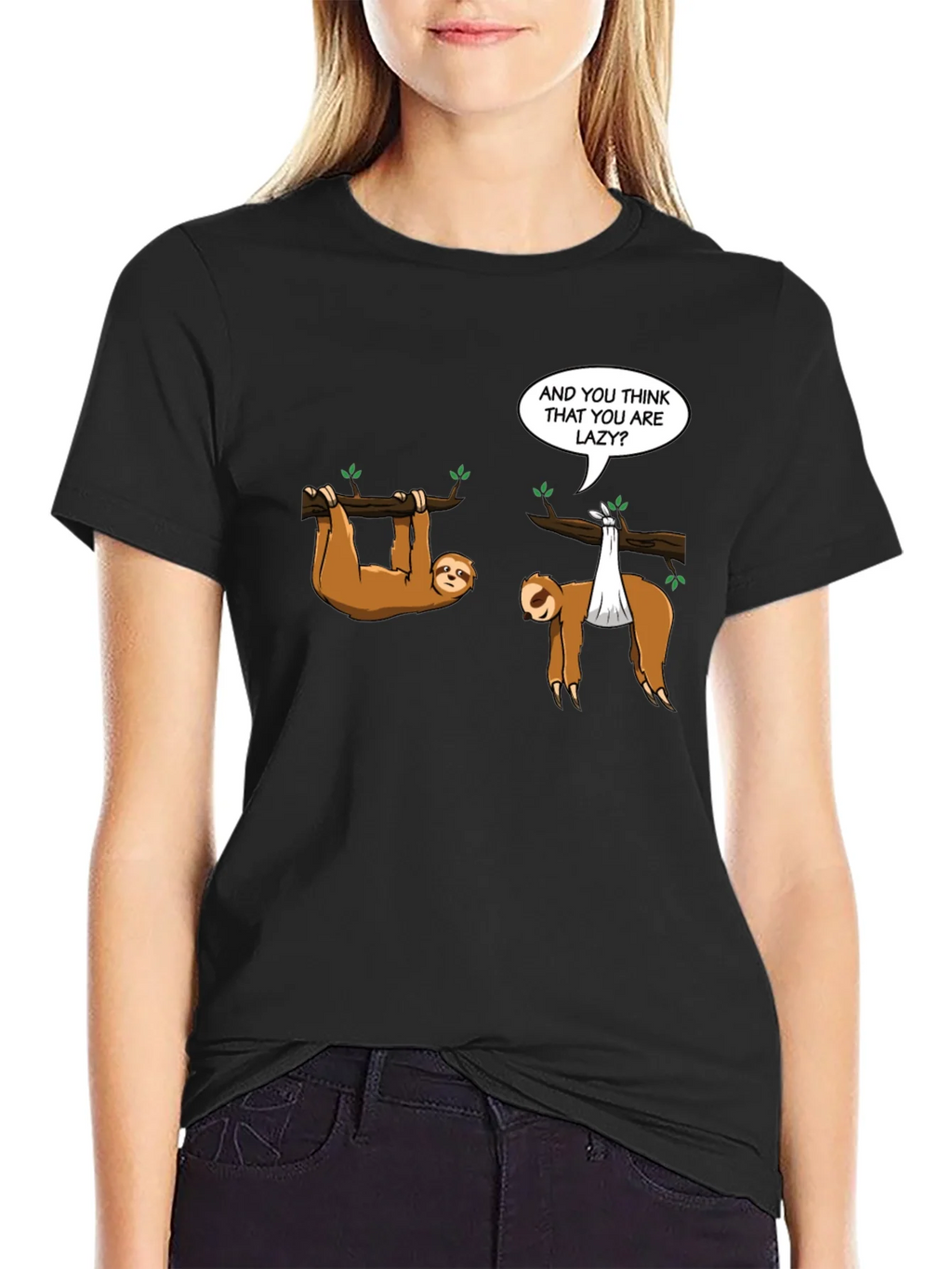 Funny Sloth T-Shirt - And you think that are lazy? product image 2