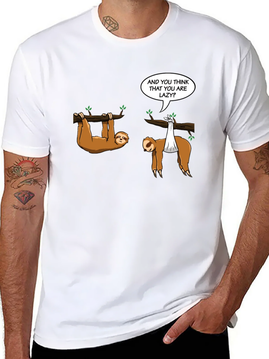 Funny Sloth T-Shirt - And you think that are lazy? product image 7