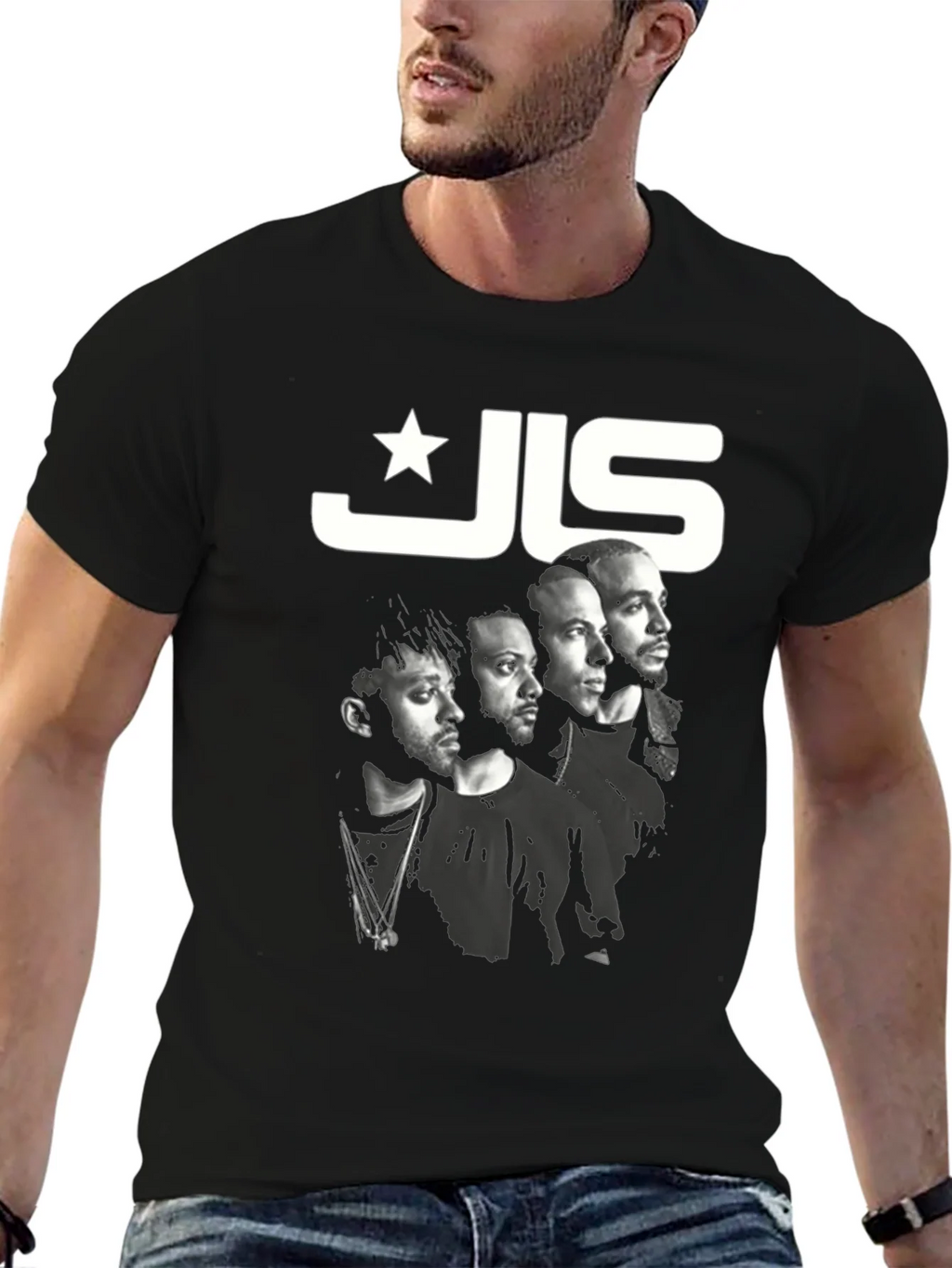 JLS Band Tee - Black Cotton Graphic T-Shirt product image 6