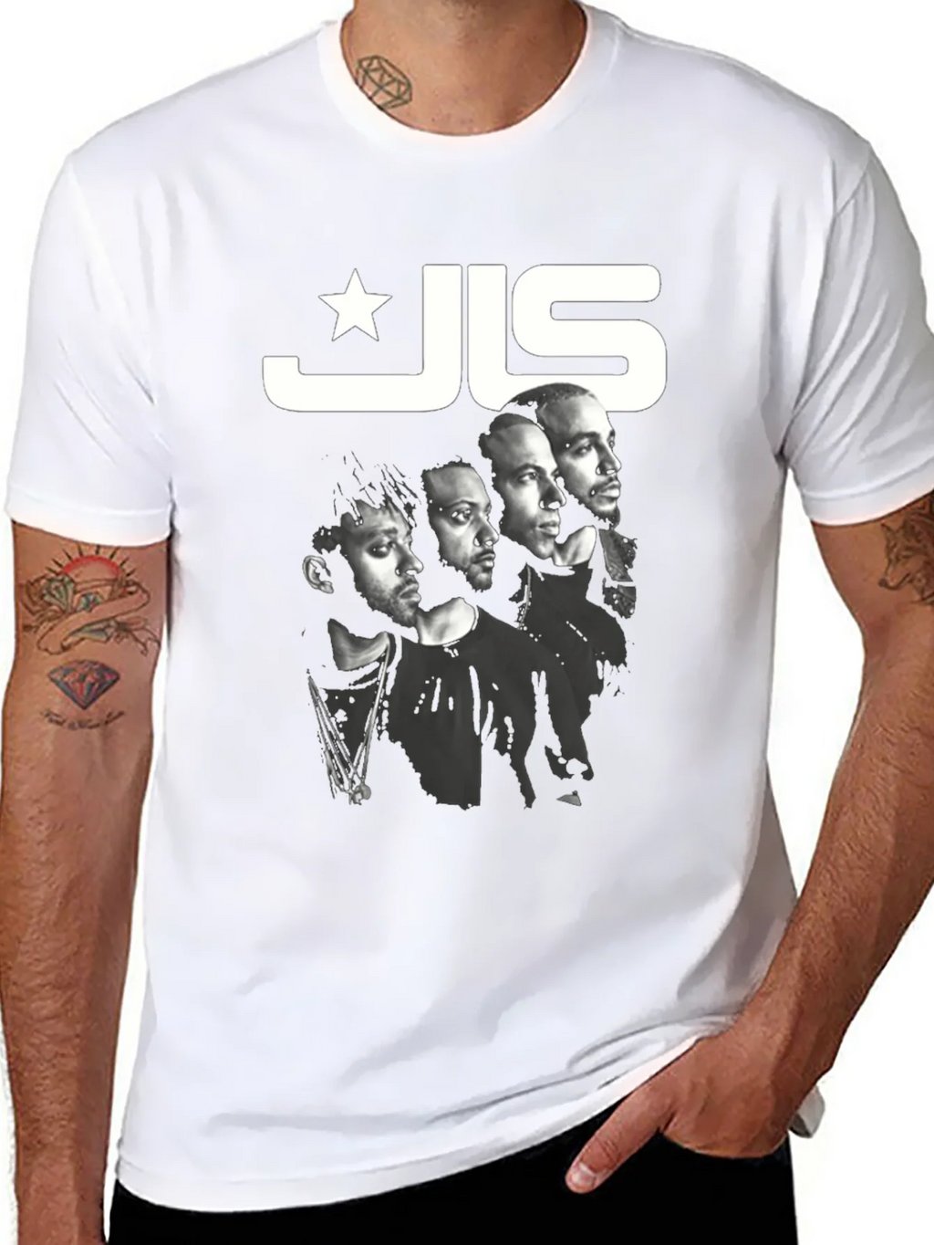 JLS Band Tee - Black Cotton Graphic T-Shirt product image 7