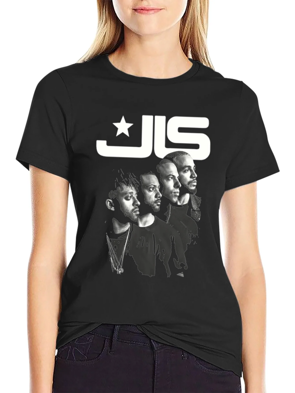 JLS Band Tee - Black Cotton Graphic T-Shirt product image 2