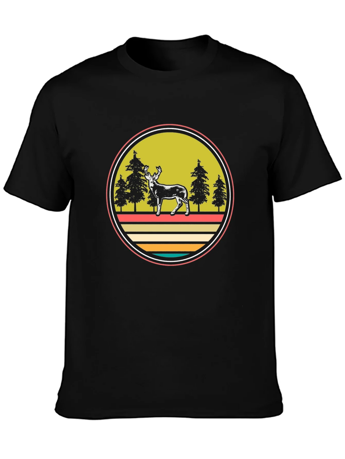 Retro Deer Forest T-Shirt - Adventure Awaits! product image 1