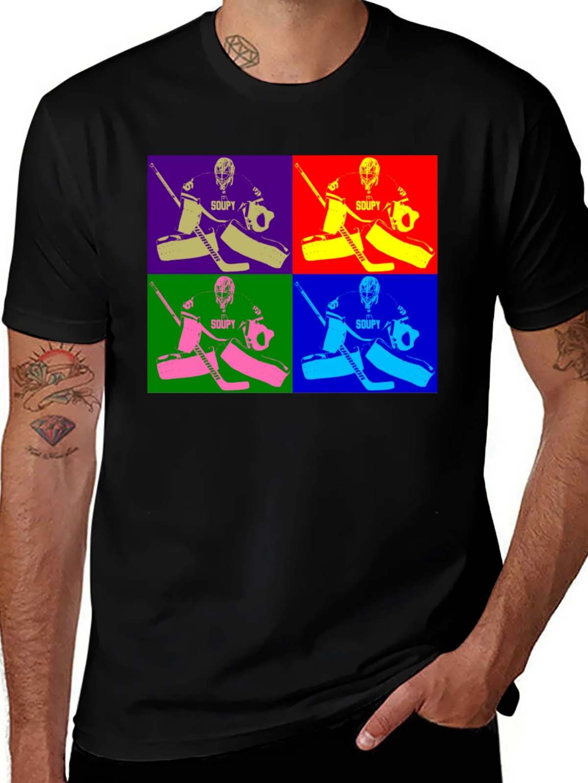 Colorful Hockey Goalie T-Shirt product image 1