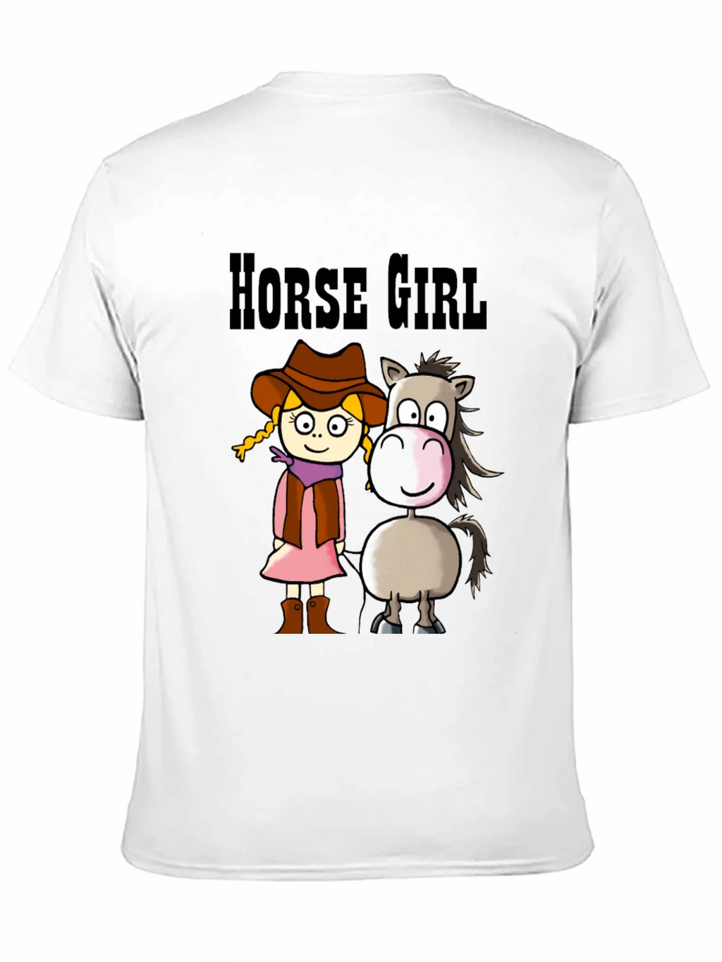 Horse Girl Cartoon T-Shirt - Cute Animal Tee product image 4