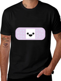 Cute Bandage Cartoon Graphic Tee - Black product image 1