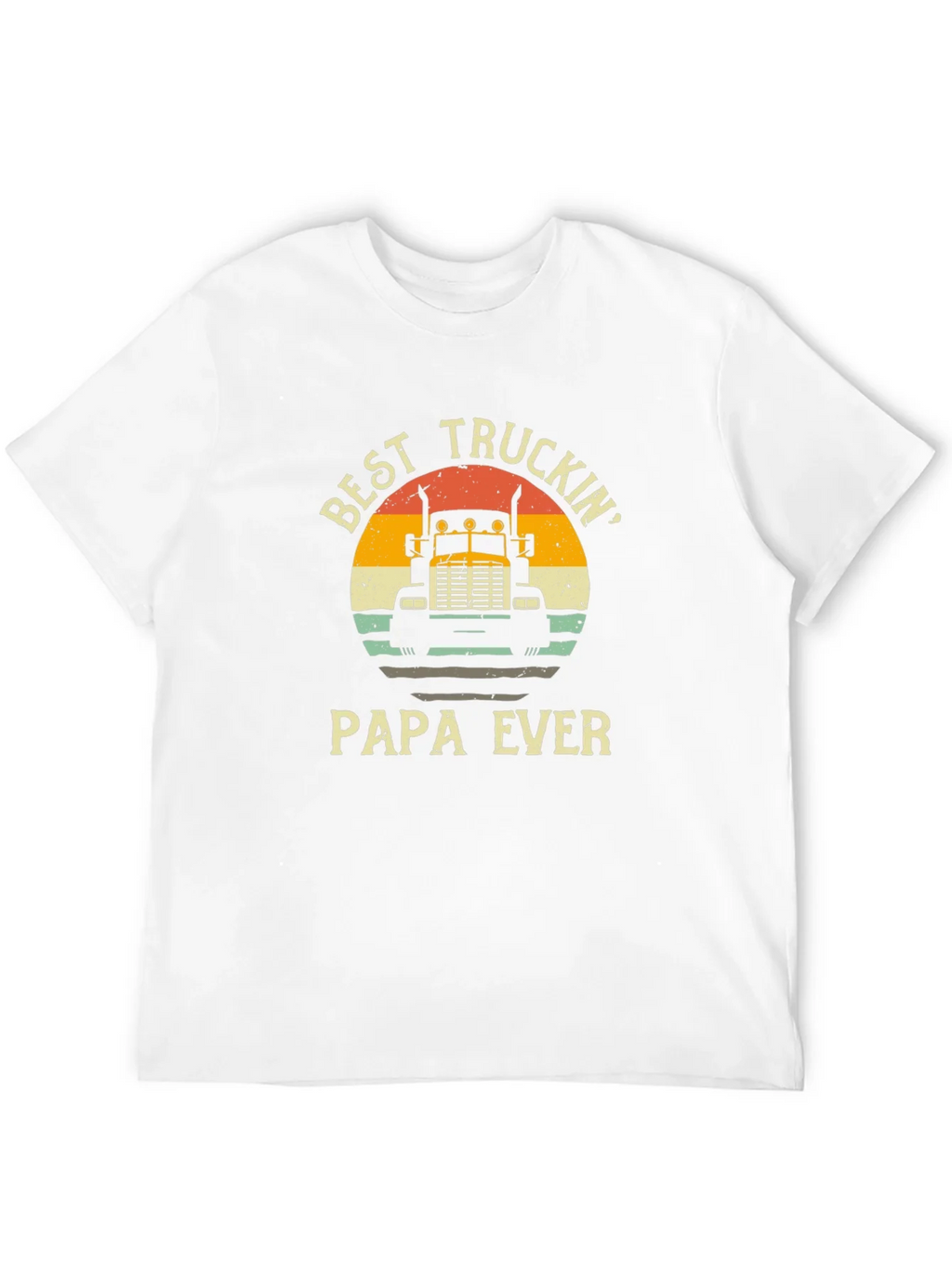 Best Truckin Papa Ever Black T-Shirt product image 11