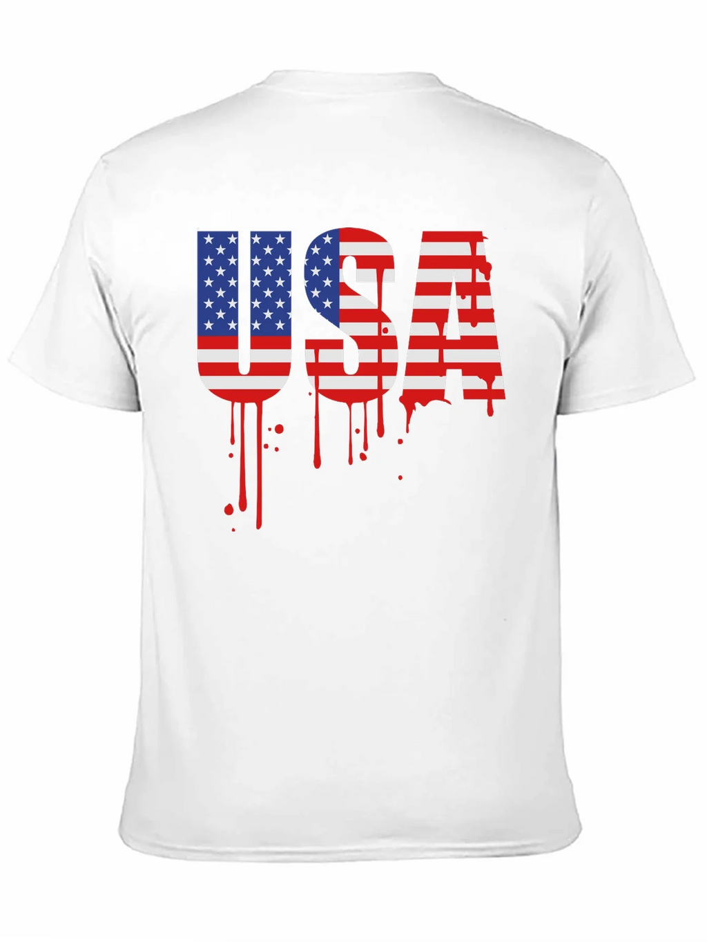 USA Flag Drip Graphic T-Shirt product image 5