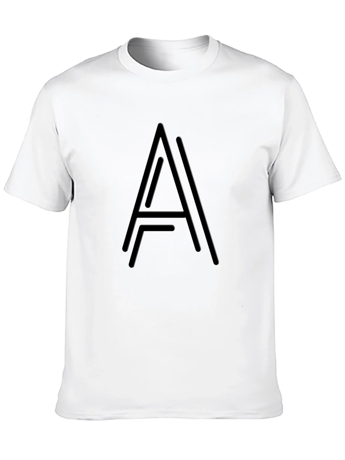 Modern Black T-Shirt with Abstract A Design product image 4