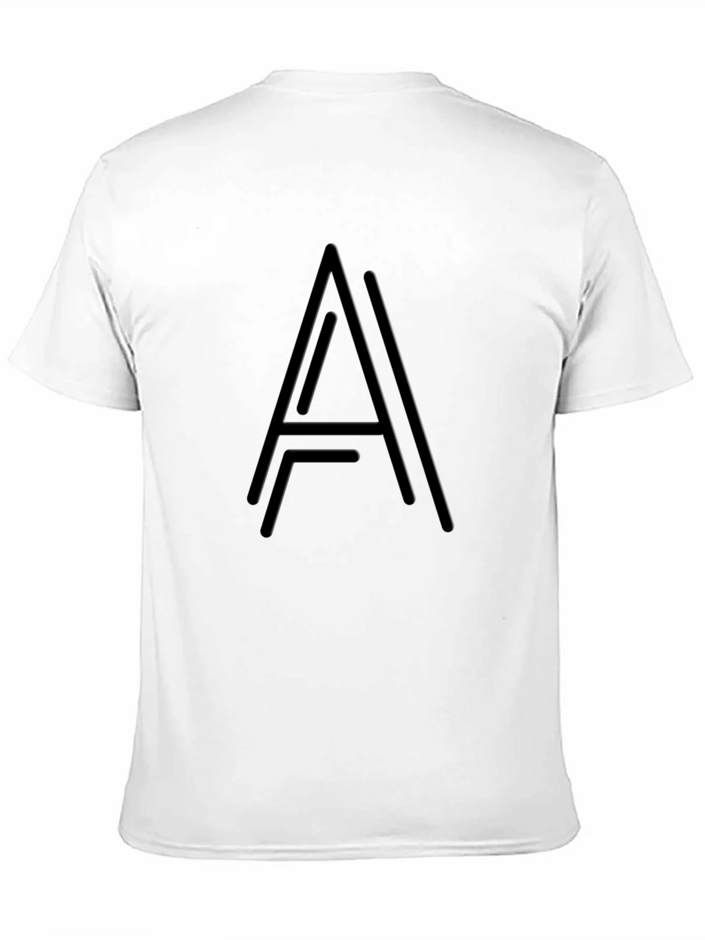 Modern Black T-Shirt with Abstract A Design product image 5