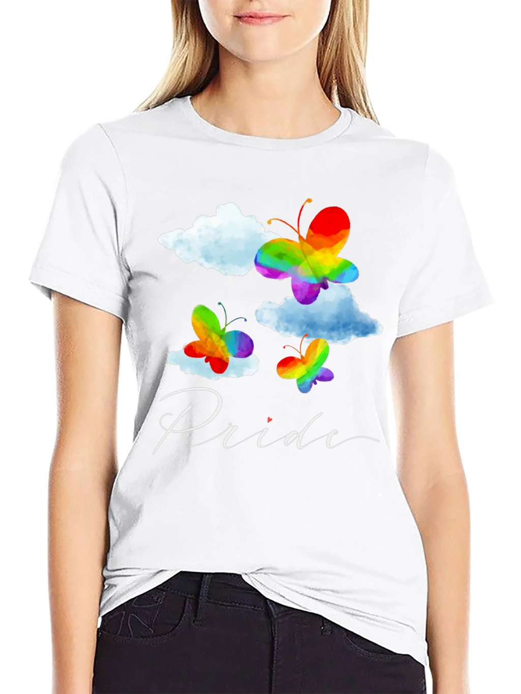 Pride Butterfly Graphic Tee - Black LGBT T-Shirt product image 8