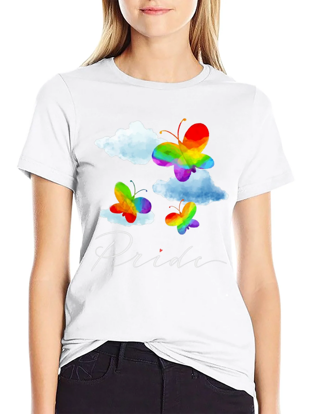Pride Butterfly Graphic Tee - Black LGBT T-Shirt product image 8
