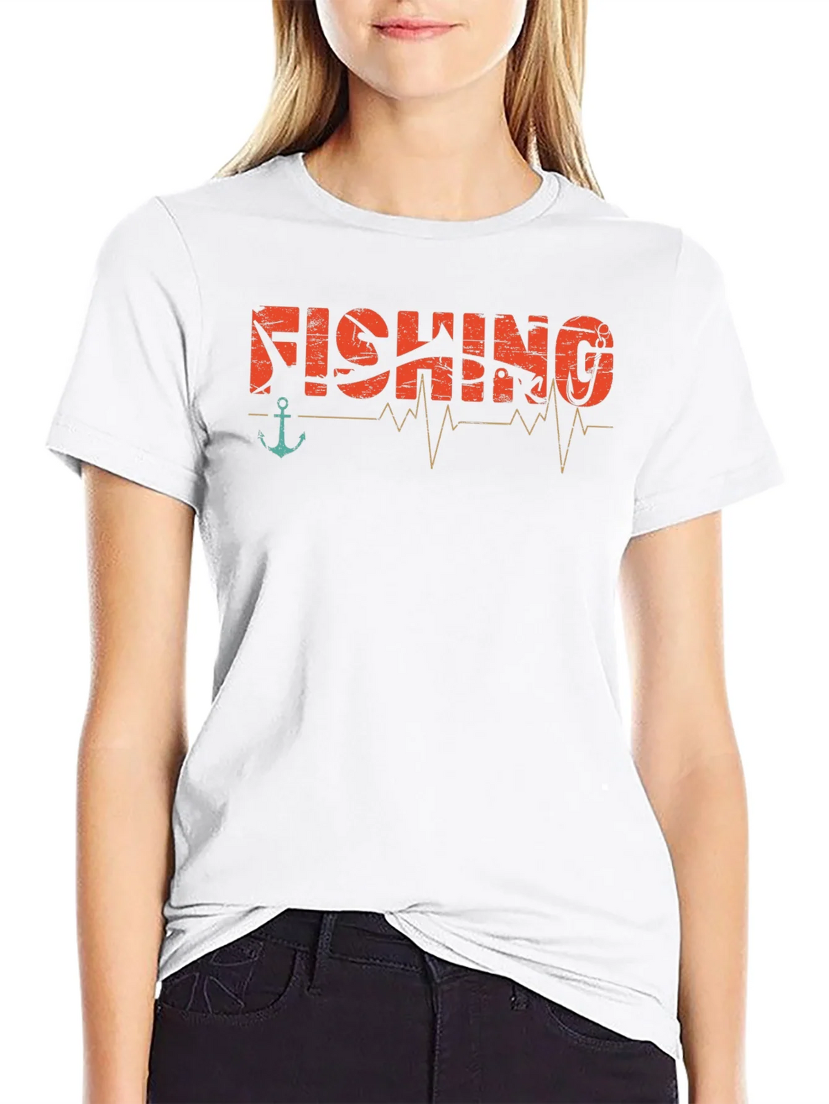 Fishing Heartbeat Graphic T-Shirt - Angler Tee product image 8