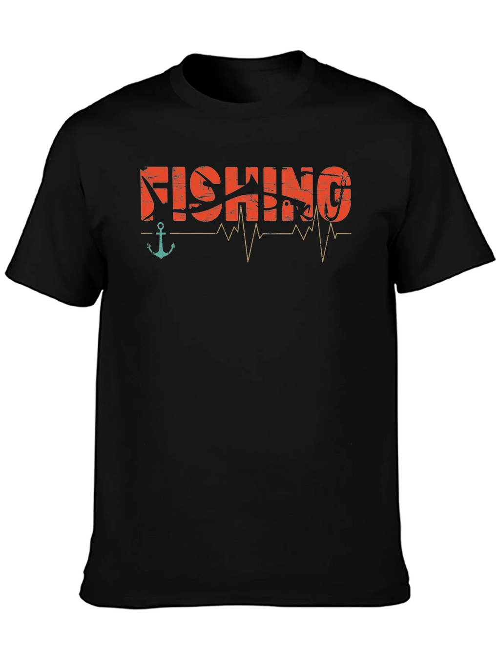 Fishing Heartbeat Graphic T-Shirt - Angler Tee product image 3