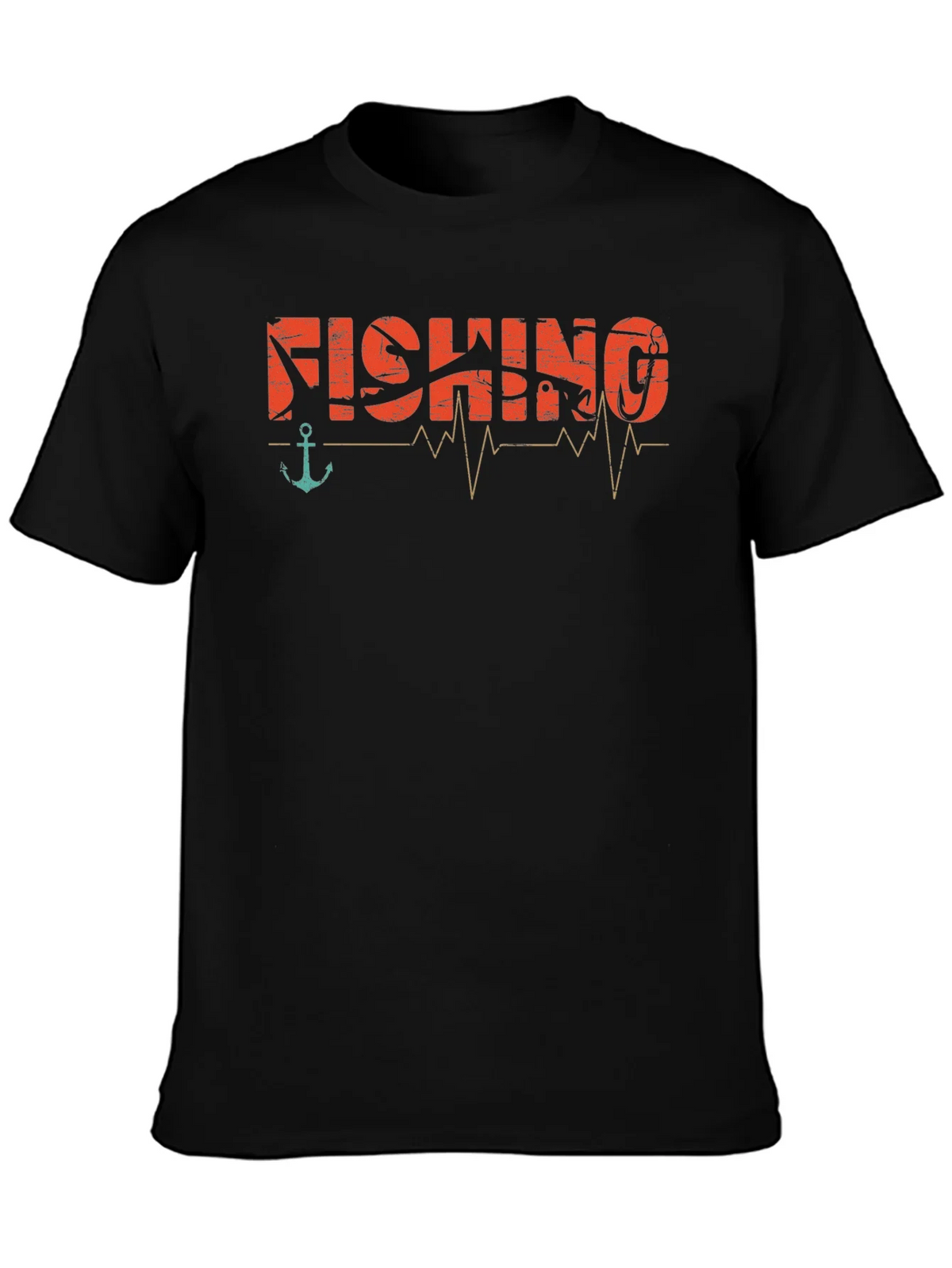 Fishing Heartbeat Graphic T-Shirt - Angler Tee product image 3
