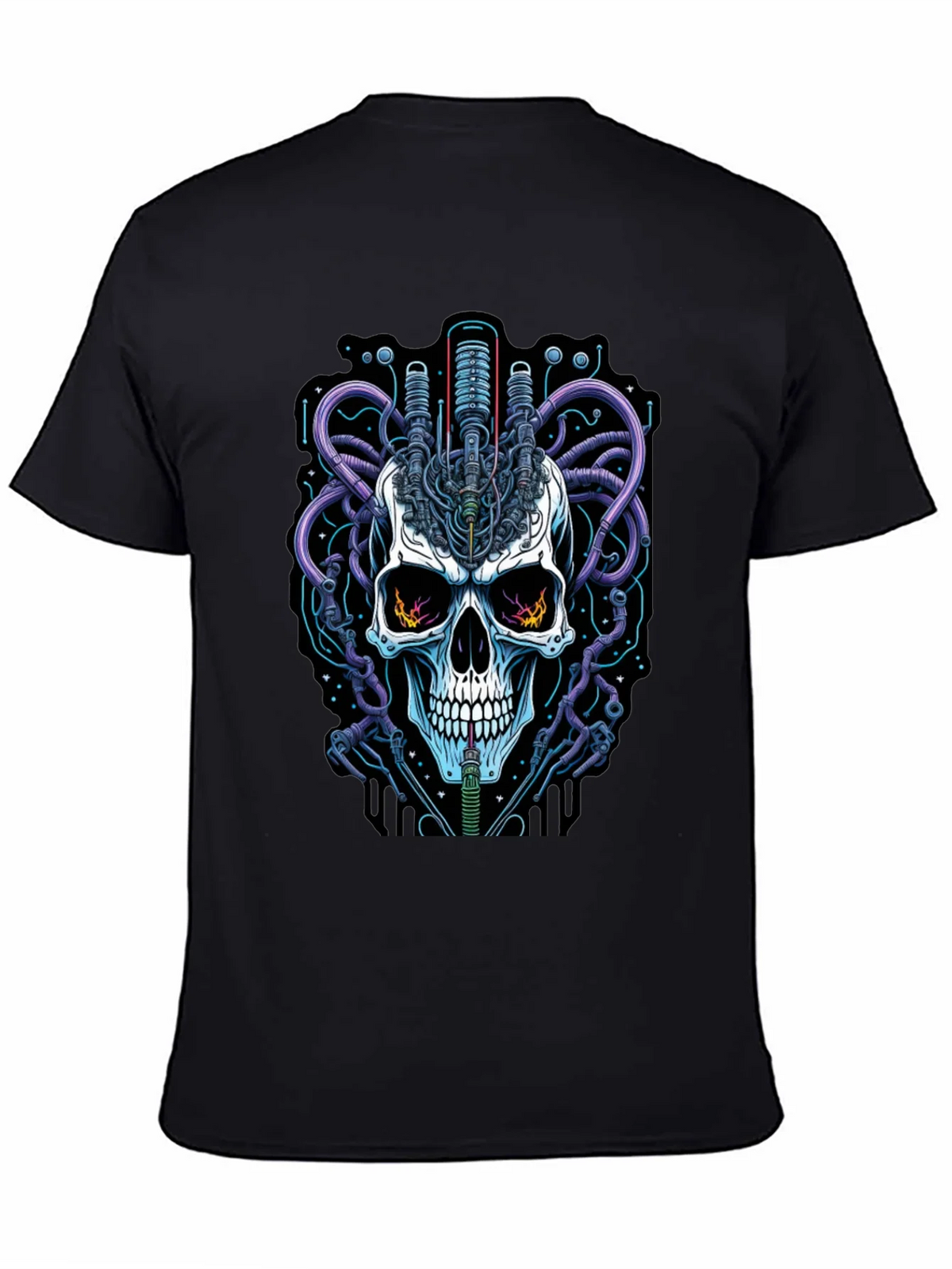 Cyberpunk Skull Graphic Tee - Edgy Streetwear product image 4