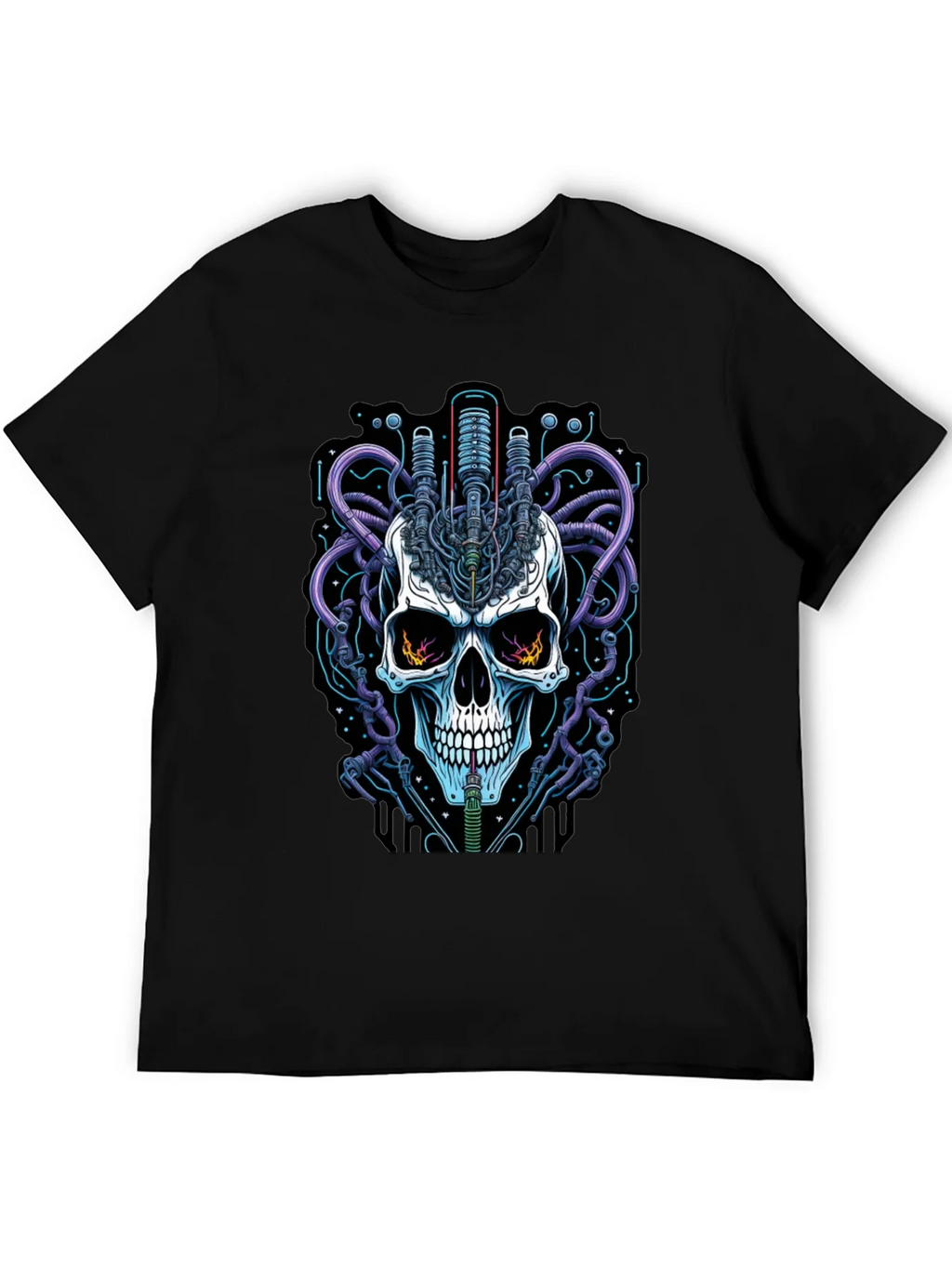 Cyberpunk Skull Graphic Tee - Edgy Streetwear product image 5