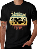 Vintage 1984 Graphic Tee - Retro Birthday Shirt product image 1
